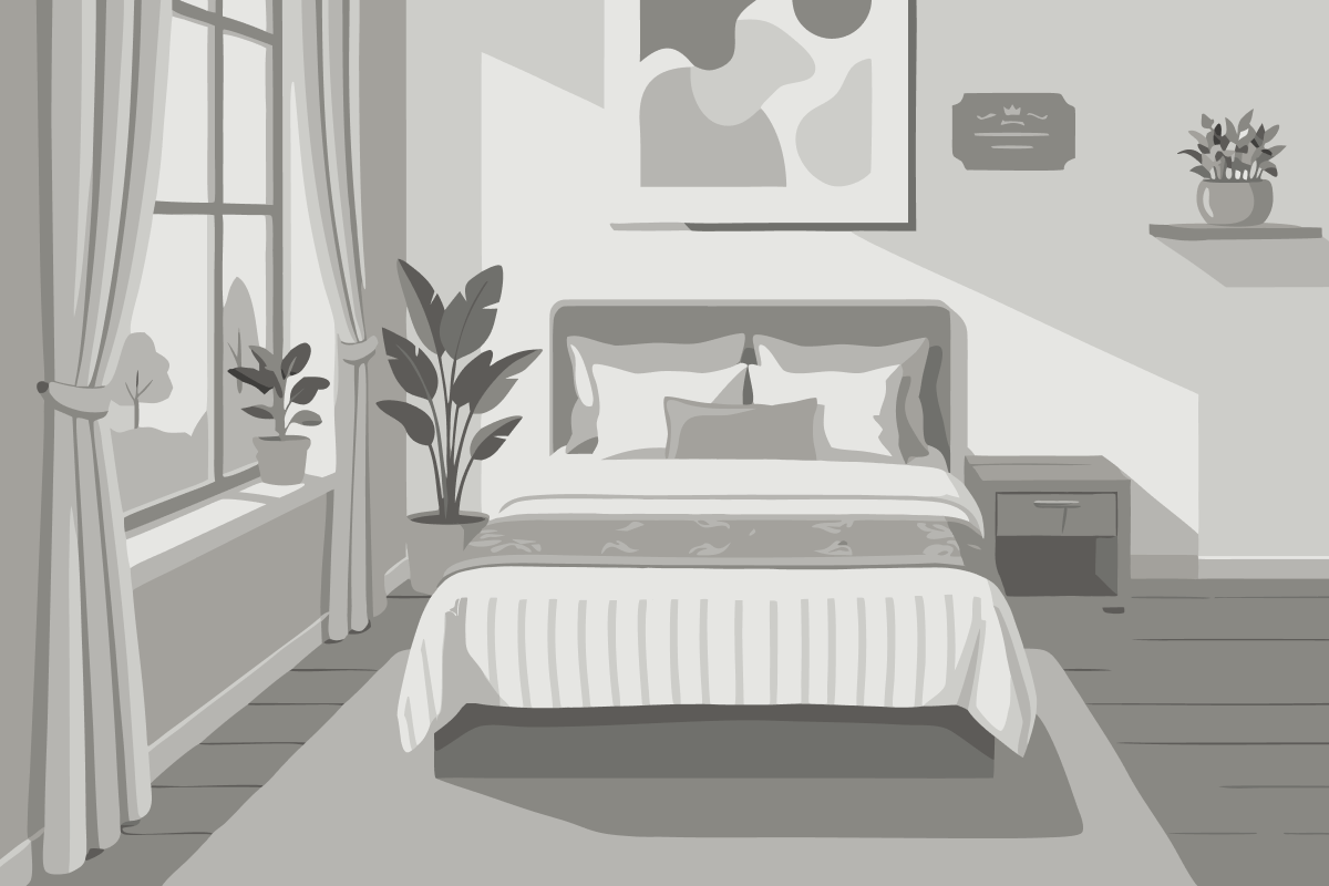 Dreibettzimmer mit Gemeinschaftsbad